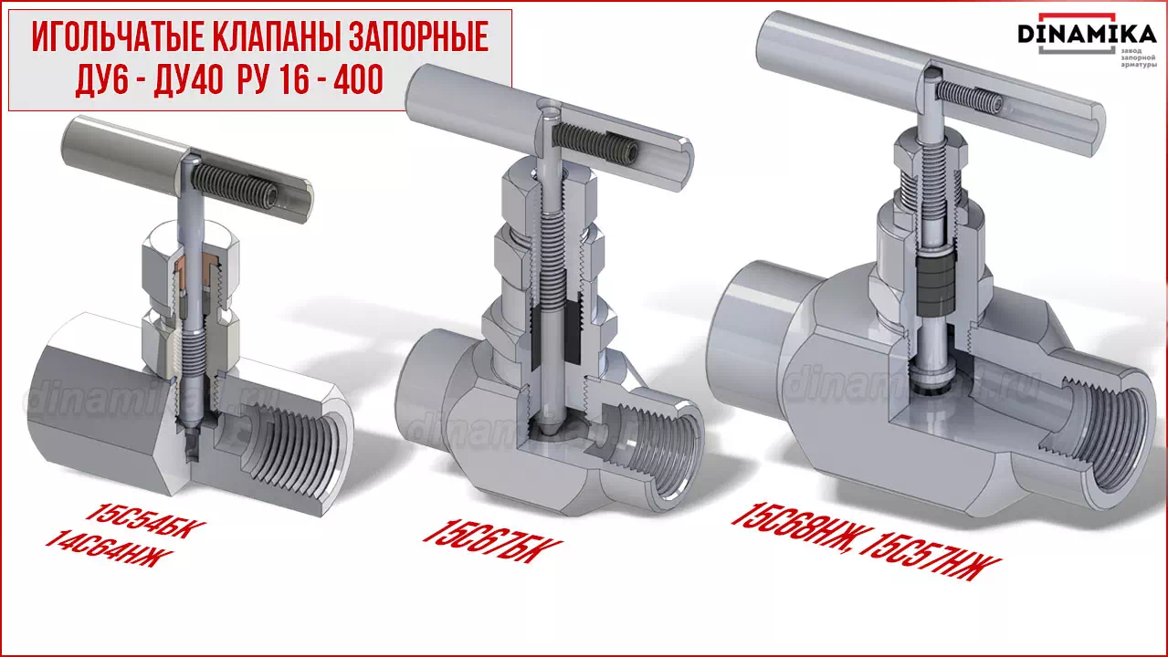 Резьбовые клапаны игольчатые муфтовые в Долгопрудном